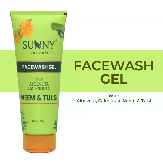 Bakson Sunny Herbals Face Wash Gel Alovera, Calendula, Neem & Tulsi