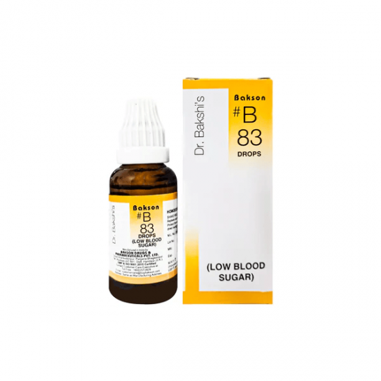 B DROP #83 – (LOW BLOOD SUGAR DROPS) – 30 ML B DROP #83 – (LOW BLOOD SUGAR DROPS) – 30 ML