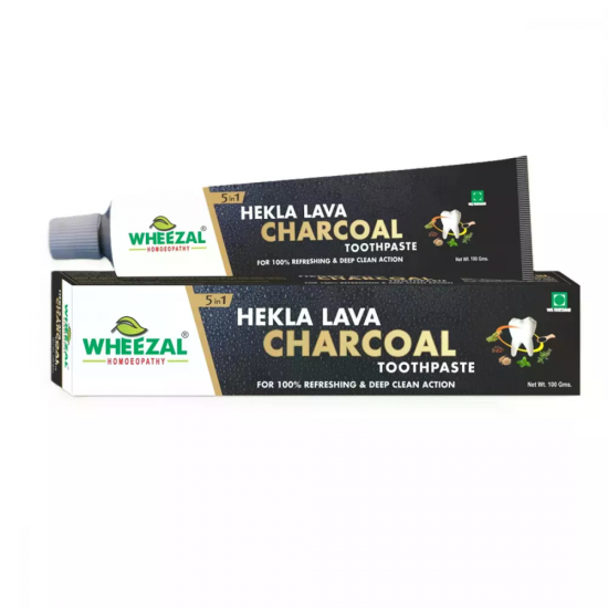 Wheezal Hekla Lava Charcoal Toothpaste (100g)